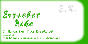 erzsebet mike business card